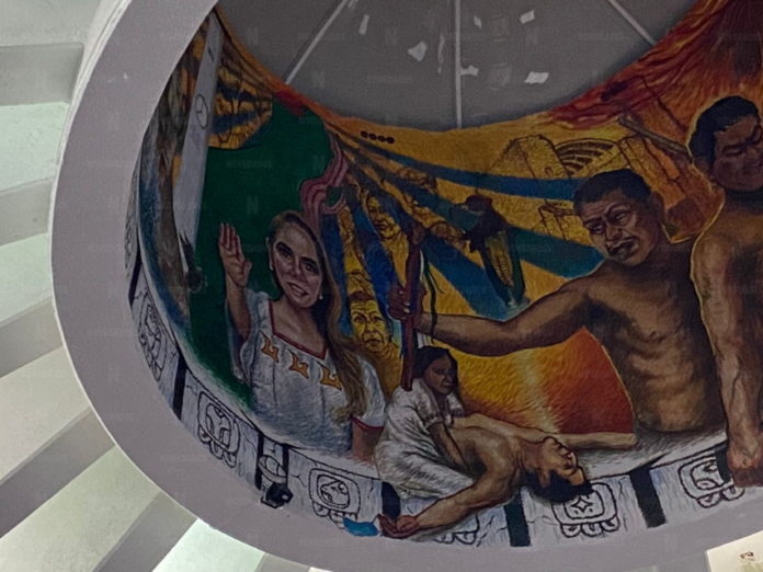 Declaran improcedente eliminar imagen de “Mara” en mural Óoxtun en Congreso de Quintana Roo