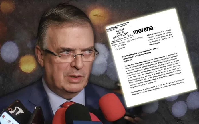 Marcelo Ebrard impugnó el resultado de las encuestas del proceso interno de Morena y aliados para la selección de la coordinación de los Comités de Defensa de la Cuarta Transformación, mismo que ganó Claudia Sheinbaum