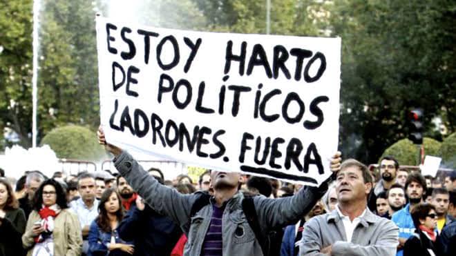 estoy harto de políticos corruptos